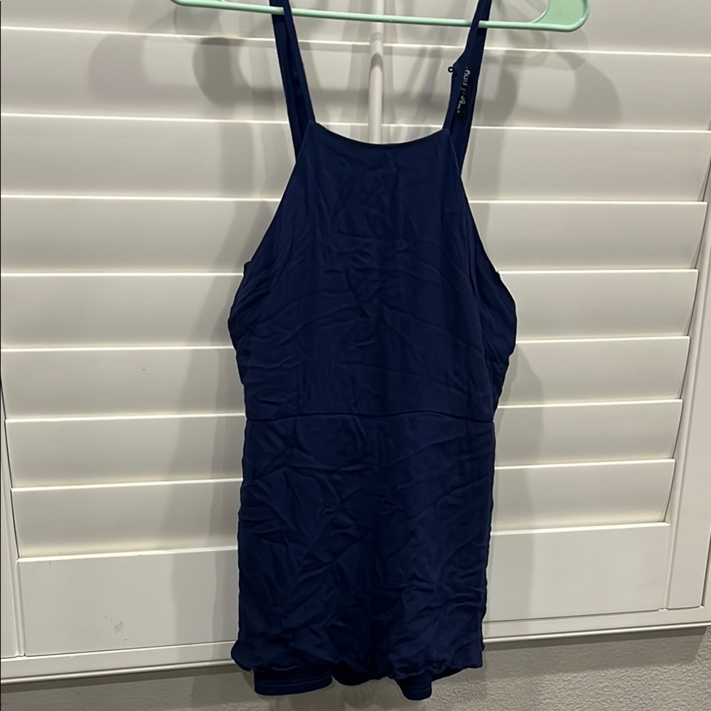 Navy Blue Sleeveless Romper